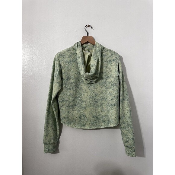 Gymshark Chalk Womens Cropped Hoodie Women’s Athletic Sweatshirt Green XS - Picture 8 of 10